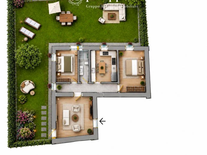 Appartamento trilocale in vendita in Via Santa Cristina, Parona, Verona