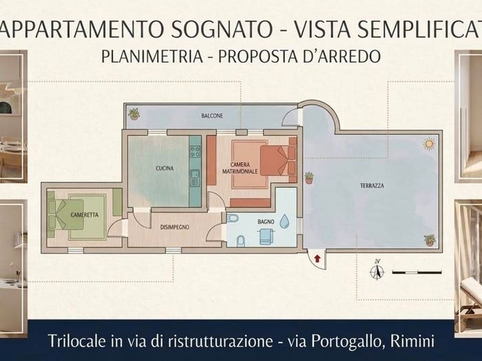 Appartamento trilocale in vendita in Via Portogallo, Celle, Rimini