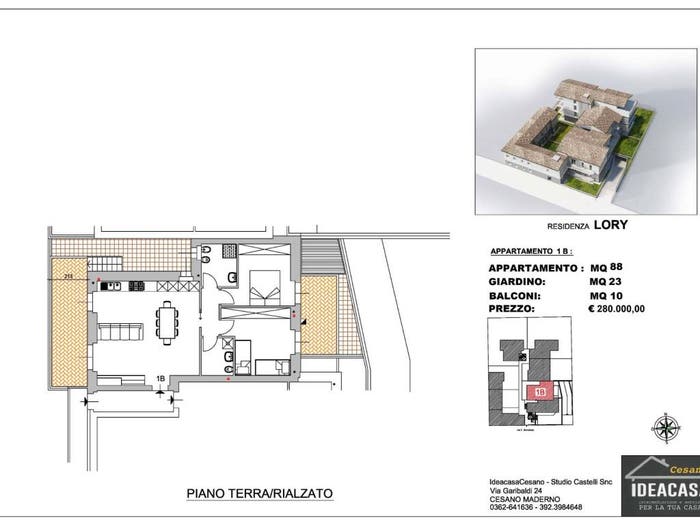 Appartamento trilocale in vendita in Via Federigo Borromeo, Cesano Maderno