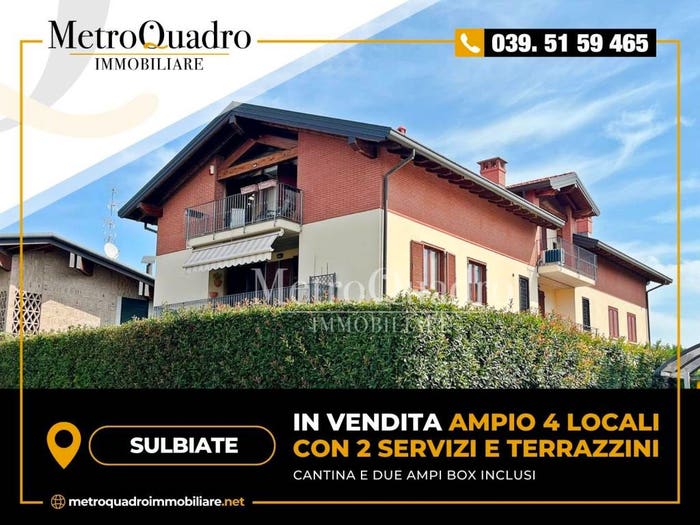 Appartamento quadrilocale in vendita in Via Giovanni Pascoli, Sulbiate