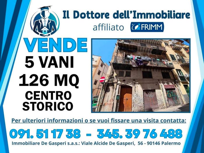 Appartamento con 5 locali in vendita in Discesa delle Capre, Tribunale, Palermo