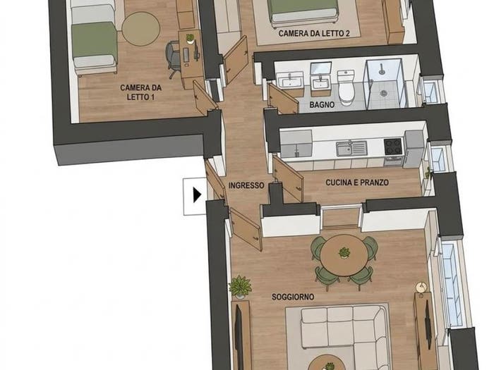 Appartamento trilocale in vendita in Via Roma, Centro, Manerbio