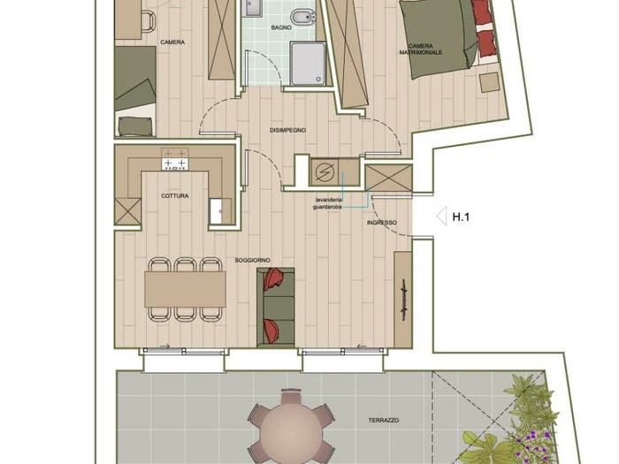 Appartamento trilocale in vendita in Via Pizzo Scais, Celadina Boccaleone, Bergamo