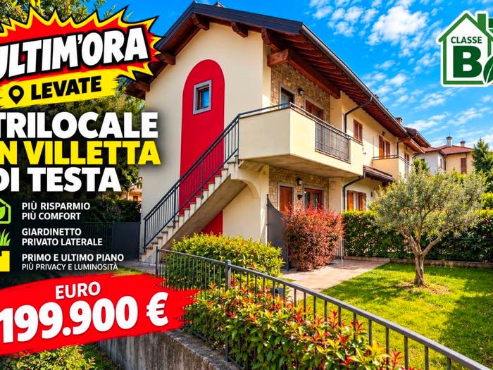 Appartamento trilocale in vendita in Levate