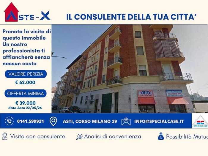 Appartamento trilocale in vendita in Via Guttuari, Stazione, Asti