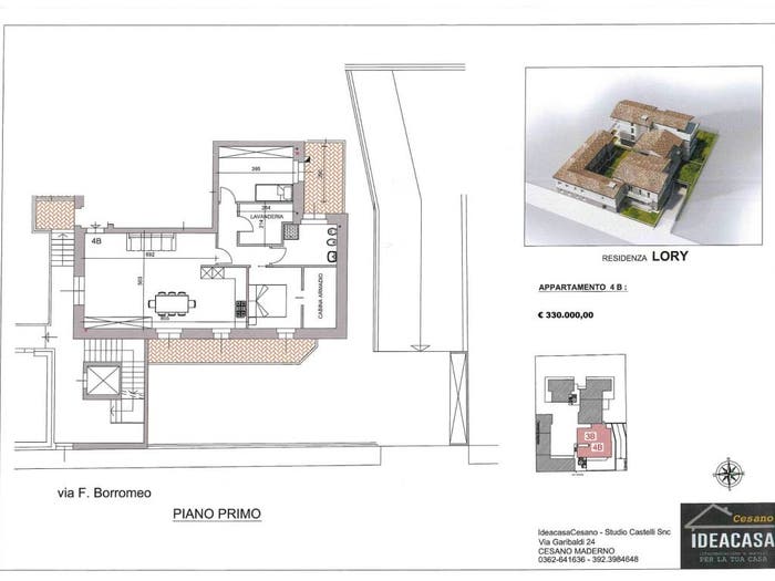 Appartamento trilocale in vendita in Via Federigo Borromeo, Cesano Maderno