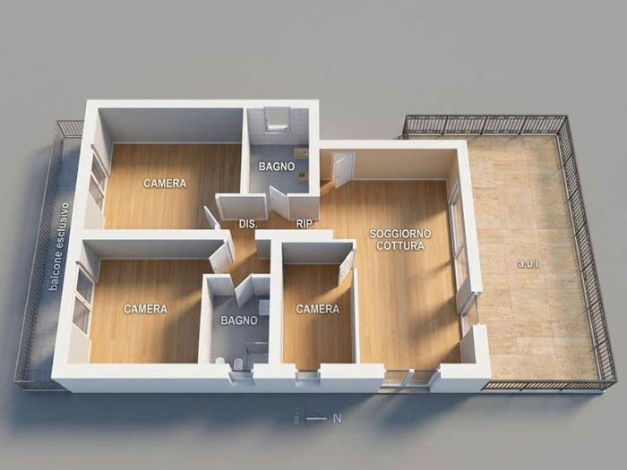 Appartamento quadrilocale in vendita in via Primo Maggio, Centro, Ranica