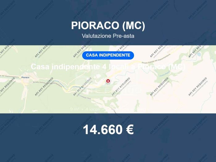 Casa quadrilocale in vendita in Località Paradiso, Centro, Pioraco