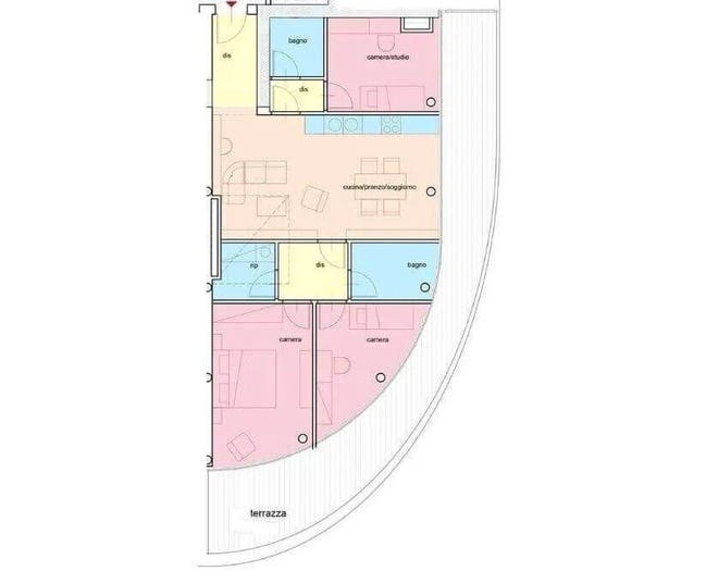 Appartamento quadrilocale in vendita in Pisanova Pardi, Pisa