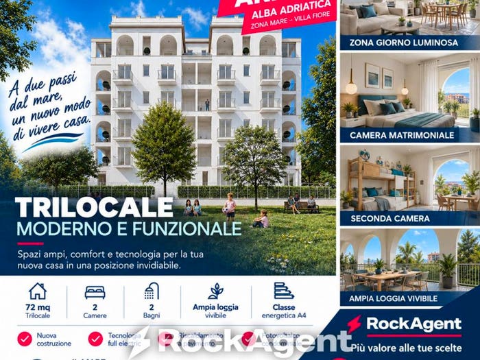 Appartamento trilocale in vendita in Via Abruzzo, Centro, Alba Adriatica