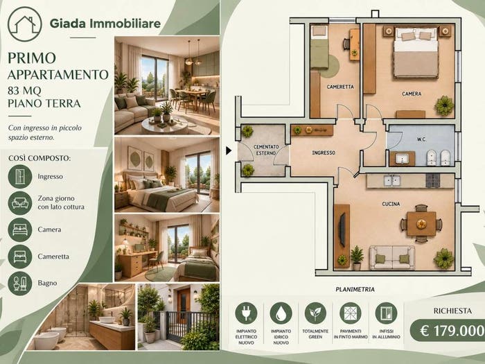 Appartamento trilocale in vendita in Via Enrico dell'Acqua, Borghesiana, Roma
