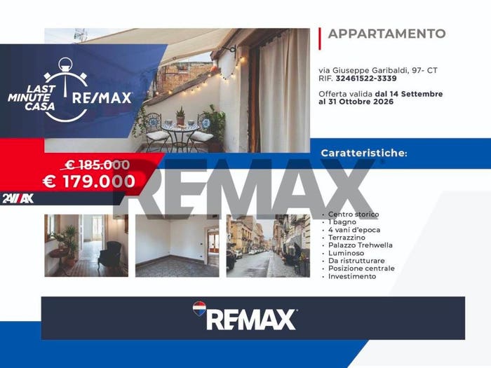 Appartamento quadrilocale in vendita in via Giuseppe Garibaldi, Centro Storico, Catania