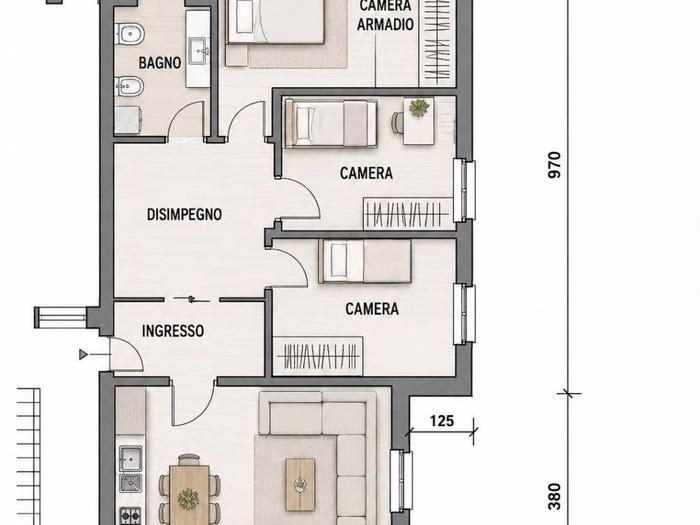 Appartamento trilocale in vendita in Via Unione, Centro, Lurate Caccivio
