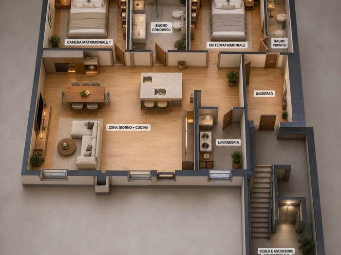 Appartamento quadrilocale in vendita in Via Alessandro Manzoni, Centro, Giarre