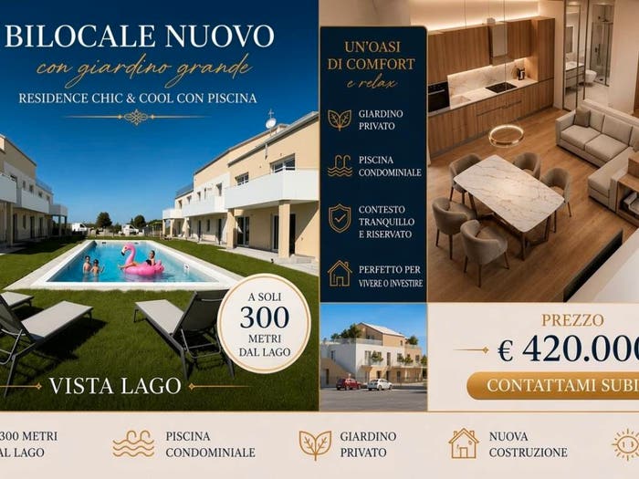 Appartamento bilocale in vendita in Via Forte Ronchi, Centro, Peschiera del Garda