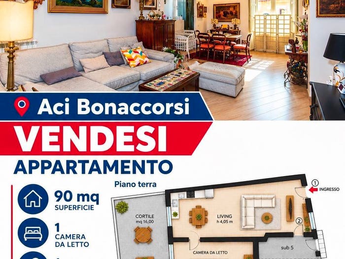 Casa trilocale in vendita in Via Etna, Centro, Aci Bonaccorsi