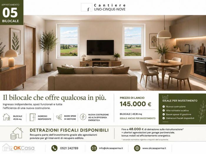 Appartamento bilocale in vendita in Via Emilio Lepido, San Lazzaro, Parma