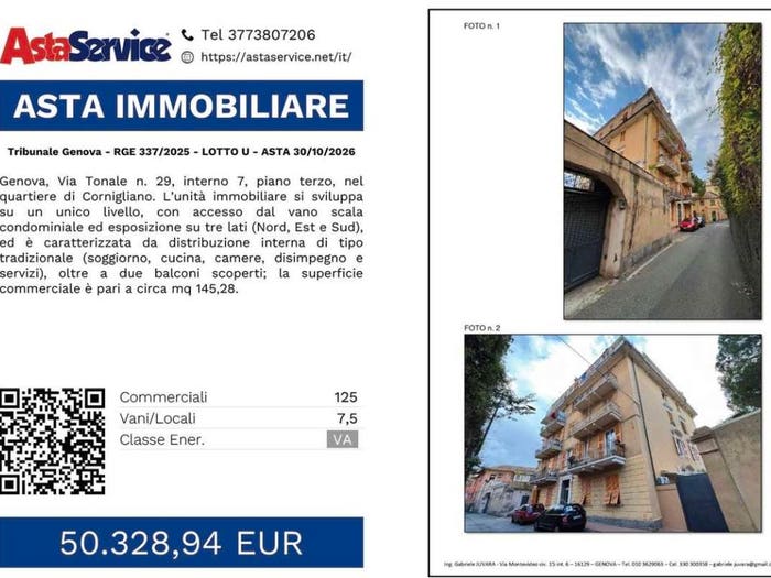 Appartamento con 6 locali in vendita in Via Tonale, Cornigliano, Genova