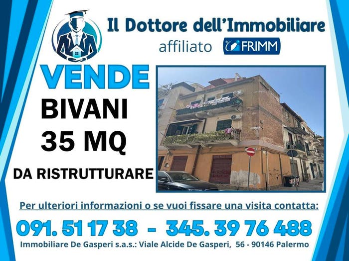 Appartamento bilocale in vendita in Via Cesare Airoldi, Montepellegrino, Palermo