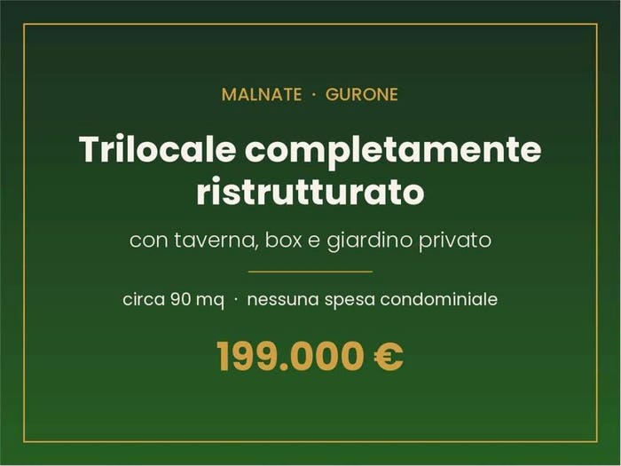 Appartamento trilocale in vendita in Via Vignalunga, Centro, Malnate