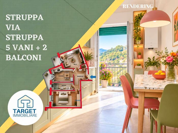 Appartamento bilocale in vendita in Via Struppa, Struppa, Genova
