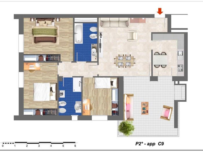 Appartamento con 5 locali in vendita in Budrio