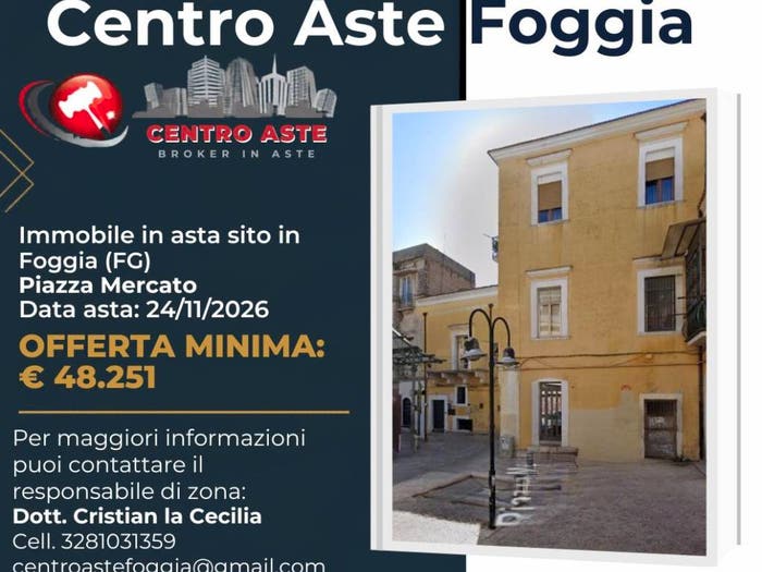 Appartamento trilocale in vendita in Piazza Mercato Foggia FG Italia, Centro Storico, Foggia