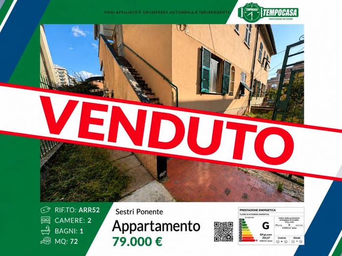 Appartamento trilocale in vendita in Via Giovanni Arrivabene, Sestri Ponente, Genova