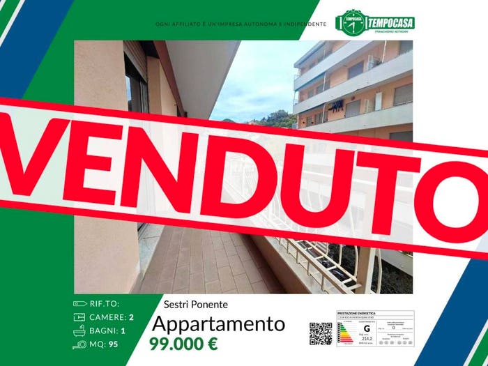 Appartamento quadrilocale in vendita in Via Sant'Alberto A, Sestri Ponente, Genova