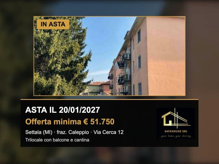 Appartamento trilocale in vendita in Via Cerca, Caleppio, Settala