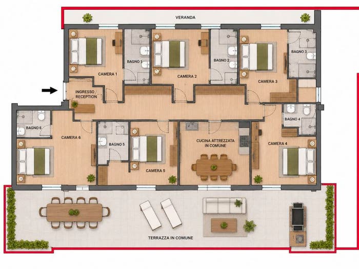 Appartamento con 5 locali in vendita in Via Podgora, San Paolo, Ferrara