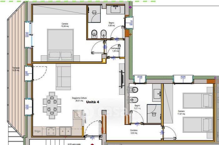 Appartamento trilocale in vendita in Centro, Casale sul Sile