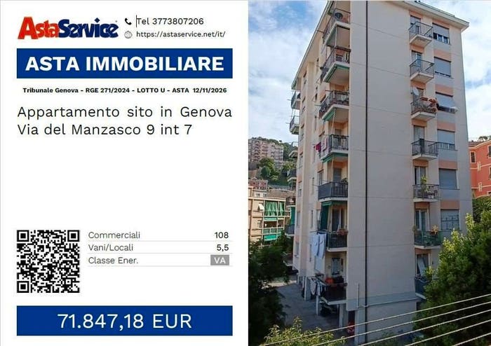 Appartamento con 5 locali in vendita in Via del manzasco, San Fruttuoso, Genova