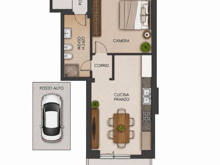 Appartamento bilocale in vendita in Via Vittorio Veneto, Centro, Malo