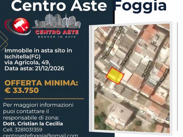 Appartamento quadrilocale in vendita in via Agricola Ischitella FG Italia, Centro, Ischitella
