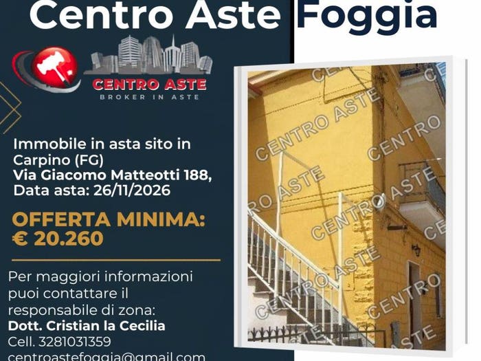 Appartamento quadrilocale in vendita in Via Giacomo Matteotti Carpino FG Italia, Carpino