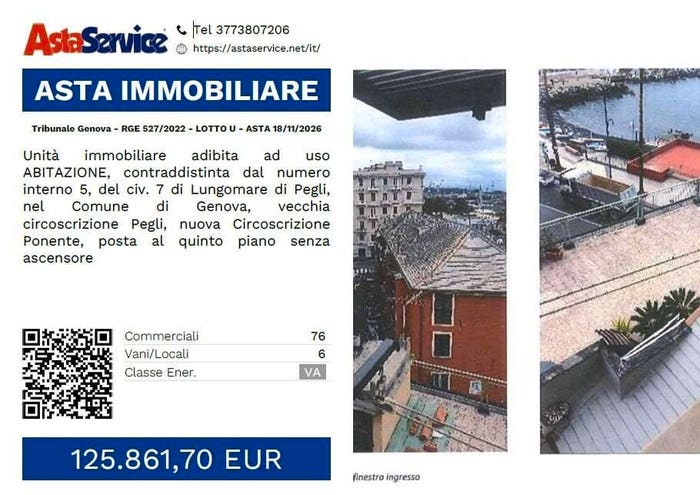 Appartamento con 6 locali in vendita in Lungomare di pegli, Pegli, Genova