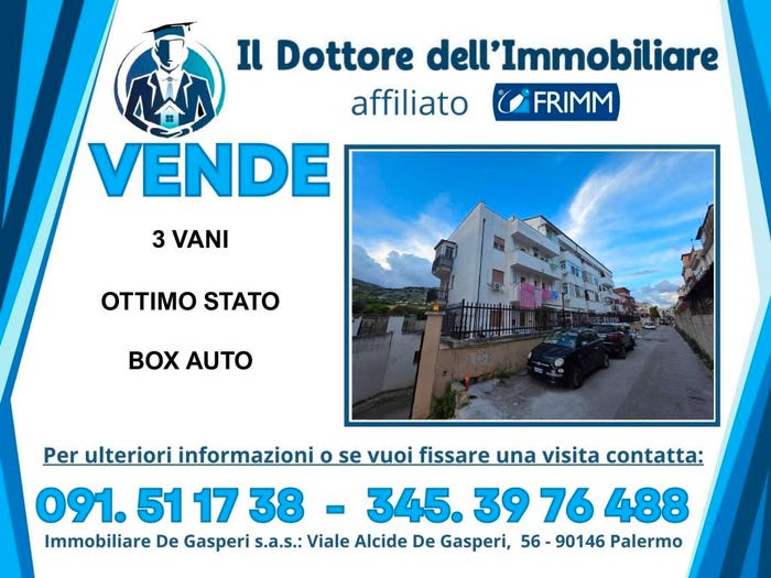 Appartamento trilocale in vendita in Via Damiano Macaluso, Cruillas, Palermo