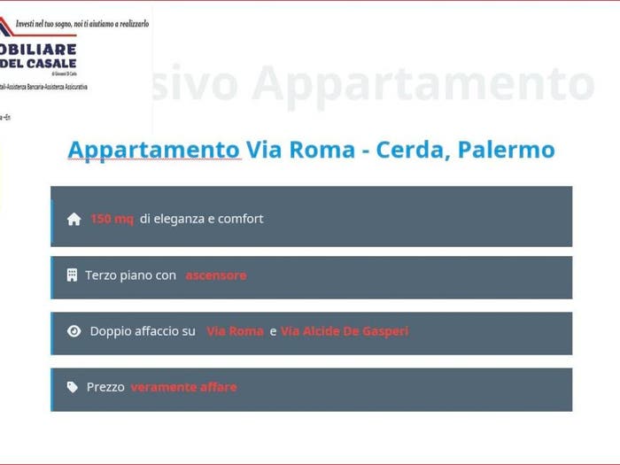 Appartamento quadrilocale in vendita in Via Roma, Cerda