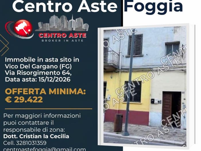 Appartamento quadrilocale in vendita in Via Risorgimento Vico del Gargano FG Italia, Centro, Vico del Gargano
