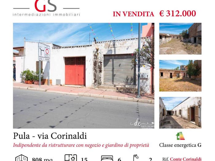 Casa con 6 locali in vendita in Via Corinaldi, Centro, Pula
