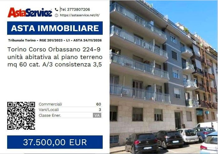 Appartamento trilocale in vendita in Corso Orbassano, Santa Rita, Torino