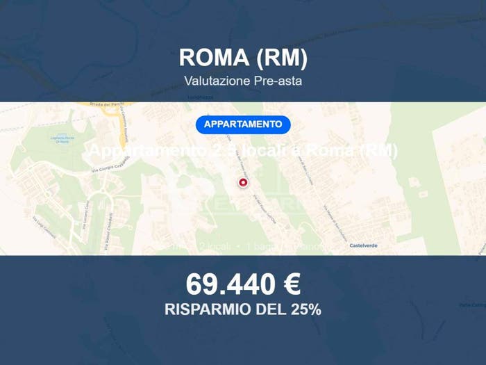 Appartamento bilocale in vendita in Via Pollutri, Castelverde, Roma