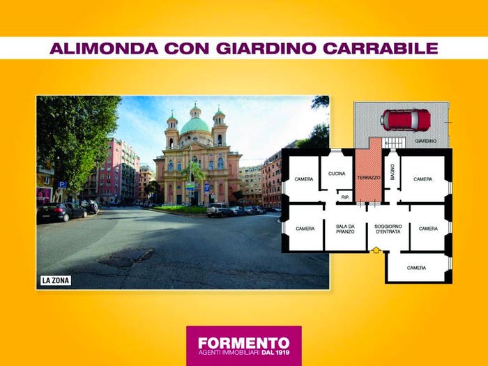 Appartamento con 6 locali in vendita in Piazza Gaetano Alimonda, Foce, Genova