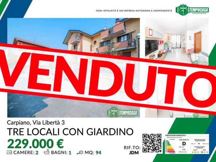 Appartamento trilocale in vendita in Viale Libertà, Carpiano