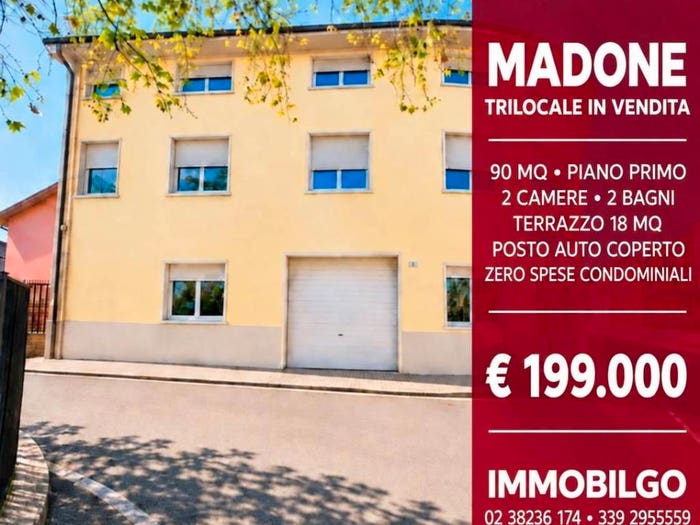 Appartamento trilocale in vendita in Via Alessandro Manzoni, Madone