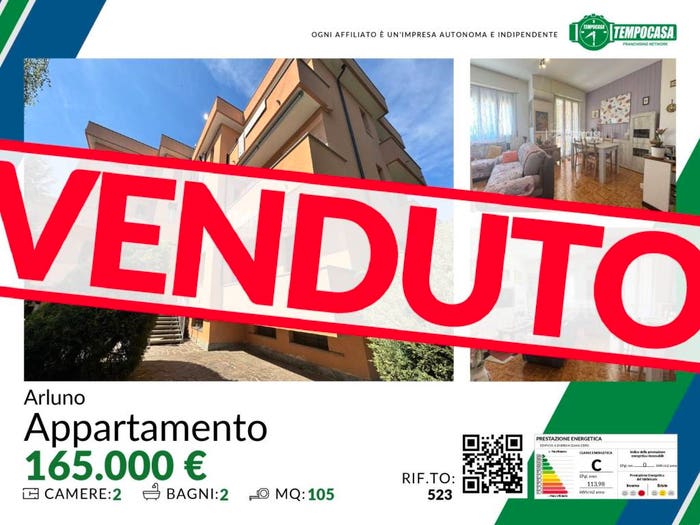 Appartamento trilocale in vendita in Via Giuseppe Mazzini, Centro, Arluno