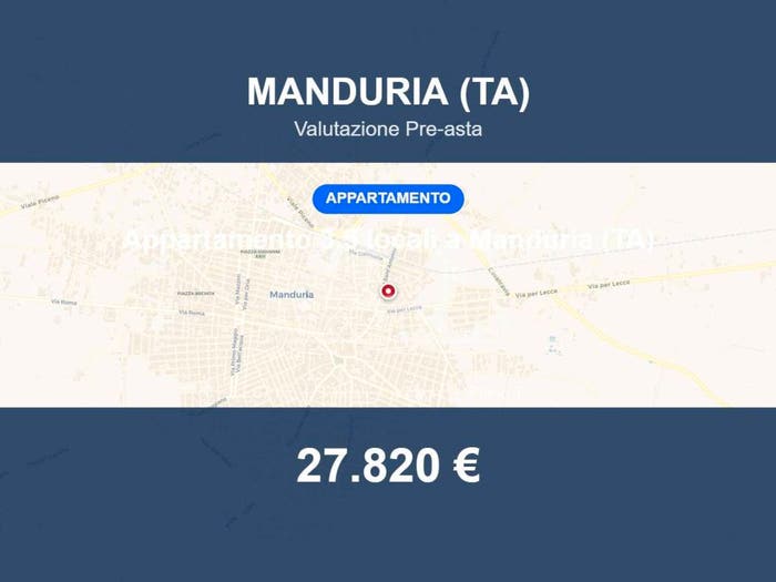 Appartamento trilocale in vendita in Vico II Fonte Pliniano, Centro, Manduria