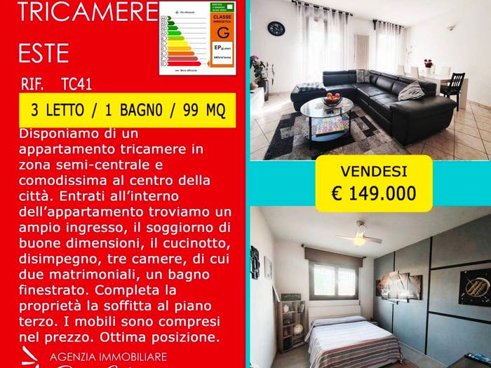 Appartamento trilocale in vendita in Via Isidoro Alessi, Centro Storico, Este