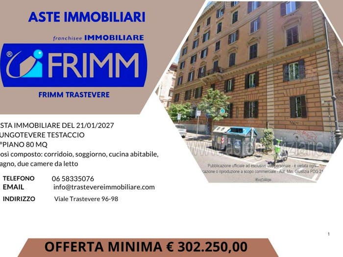 Appartamento trilocale in vendita in Lungotevere Testaccio, Testaccio, Roma